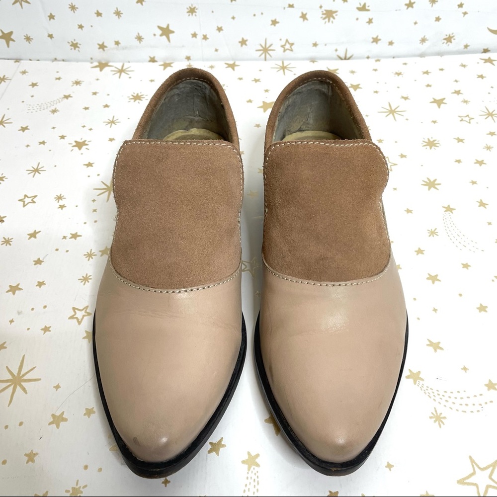 Free People | Brady Blush Pink Leather Suede Loafers Ankle Boots Size 38 - Picture 8 of 15